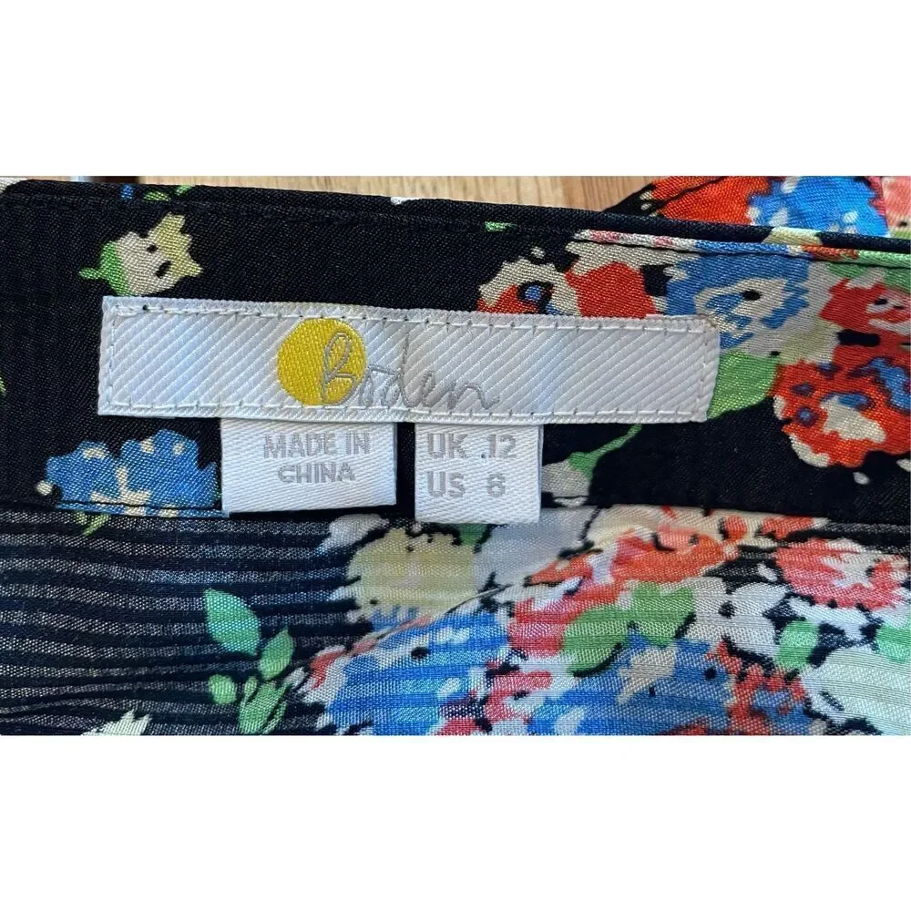 Boden Satin Ruffle Mini Skirt